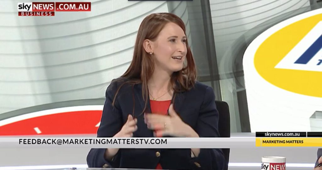 Phoebe Netto, founder of Pure Public Relations, on Sky Business News' Marketing Matters program, sharing about public relations (PR) for SMEs