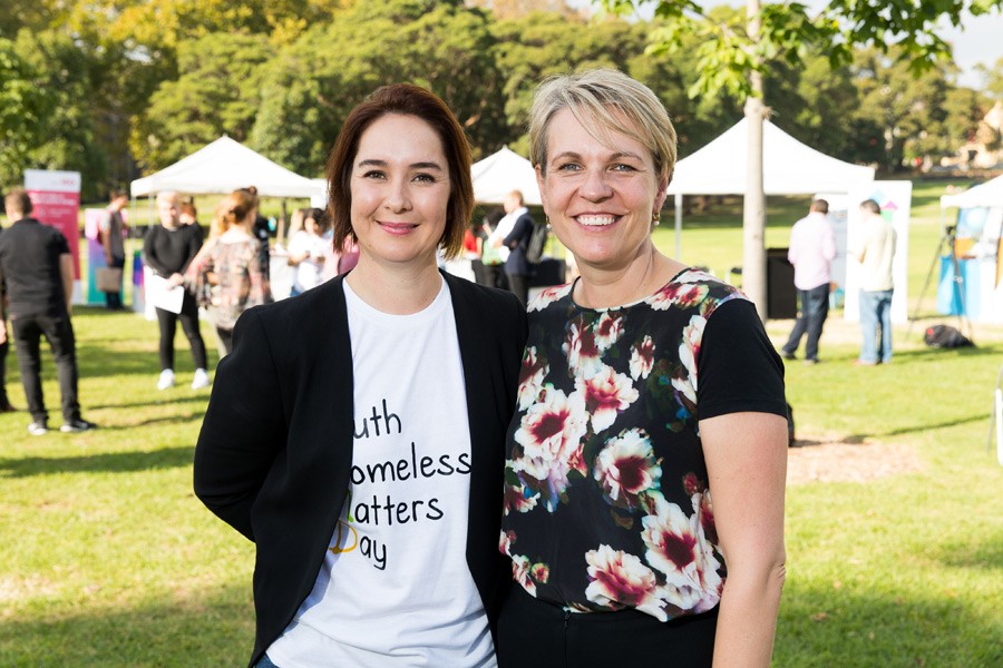 CEO of Yfoundations, Zoe Robinson, with Hon Tanya Plibersek MP, Federal Member for Sydney at Youth Homelessness Matters Day 2018