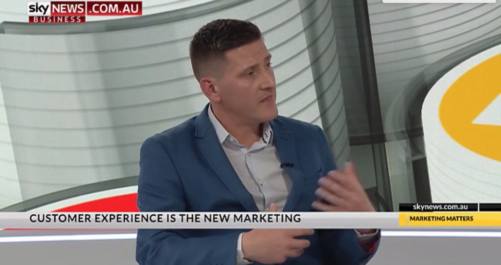 Pure Public Relations client, Mark Larner from Mood Media Australia, on Sky Business News Marketing Matters TV